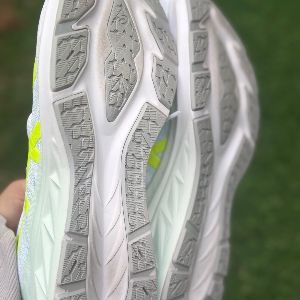 ASICS White and Bright Yellow Athletic Shoes - Picture 3 of 8